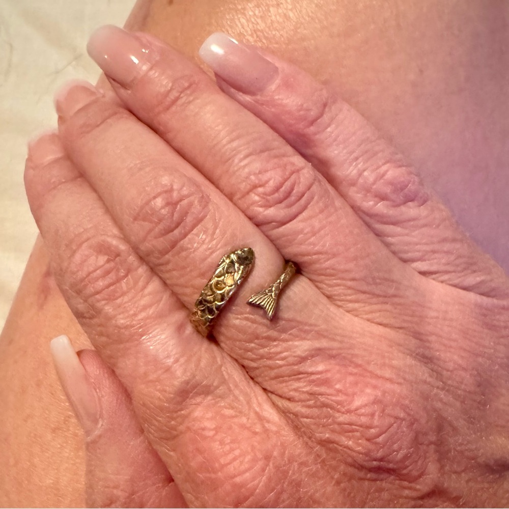 Alex and Ani Gold Fish Ring